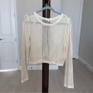 Rebellion Cream Crochet Knit Top